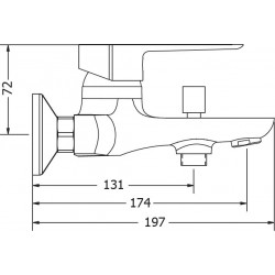 Αναμεικτική Μπαταρία Μπανιέρας Ορειχάλκινη Χρωμέ Modea Leona 00-09002 Αναμεικτική Μπαταρία Μπανιέρας Ορειχάλκινη Χρωμέ Modea Leona 00-09002